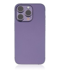 Back Housing W/ Small Pre-Installed Compatible For iPhone 14 Pro (U.S Version) (Used OEM Pull: Grade A) (Deep Purple)