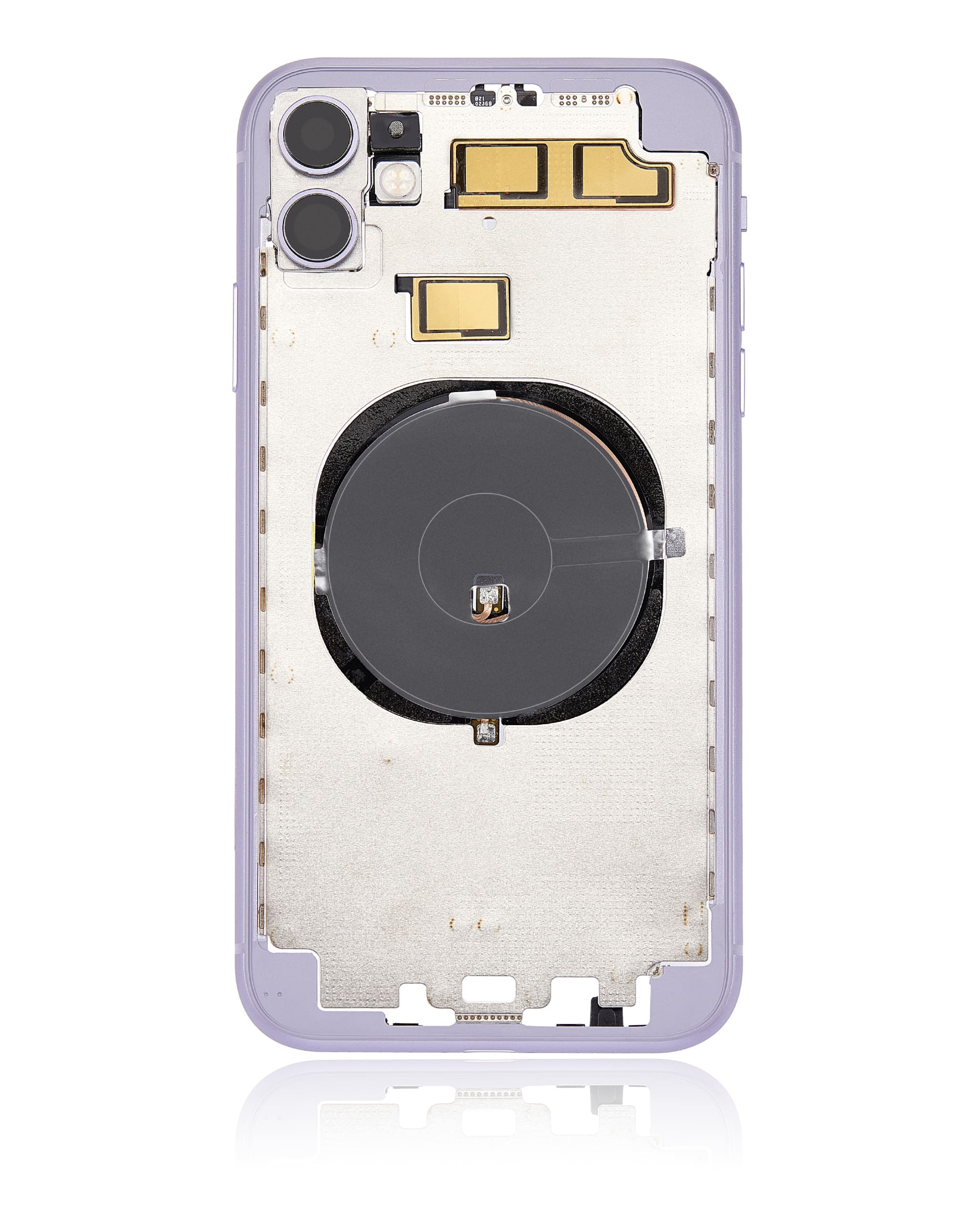Back Housing W/ Small Components Pre-Installed (Without Back Cover) Compatible For iPhone 11 (Purple)