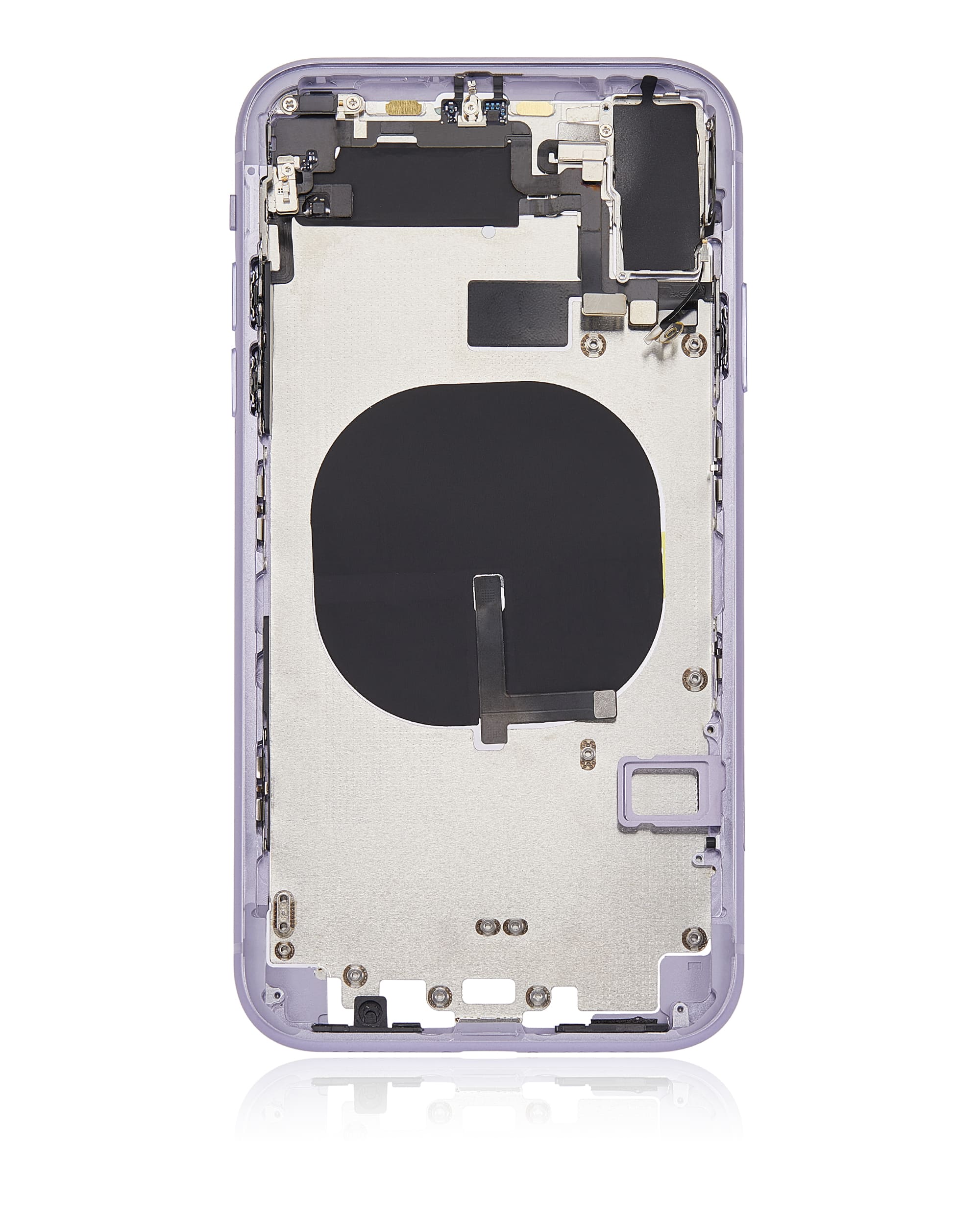 Back Housing W/ Small Components Pre-Installed (Without Back Cover) Compatible For iPhone 11 (Purple)