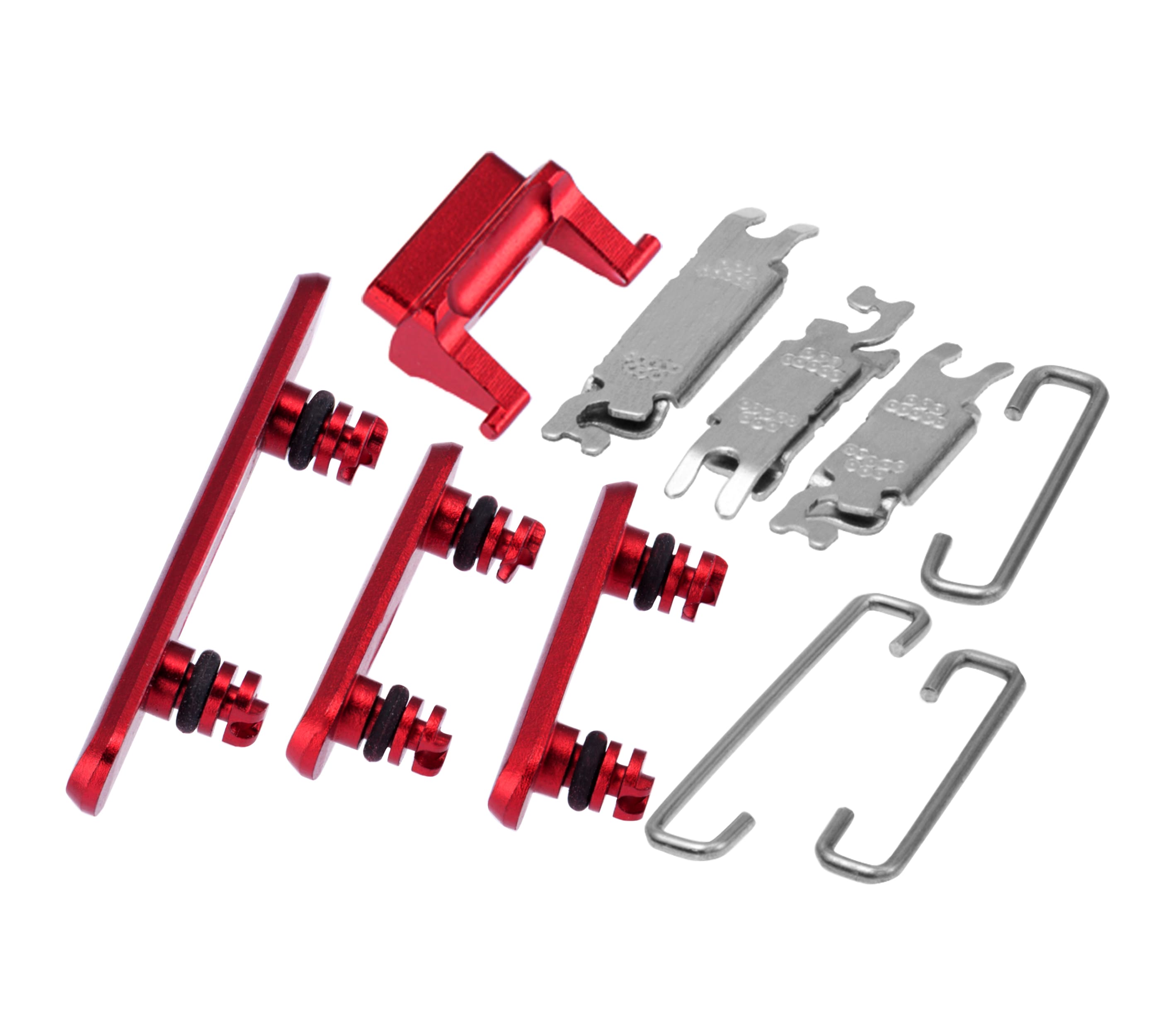 Hard Buttons (Power / Volume / Switch) Compatible For iPhone 11 (Red)
