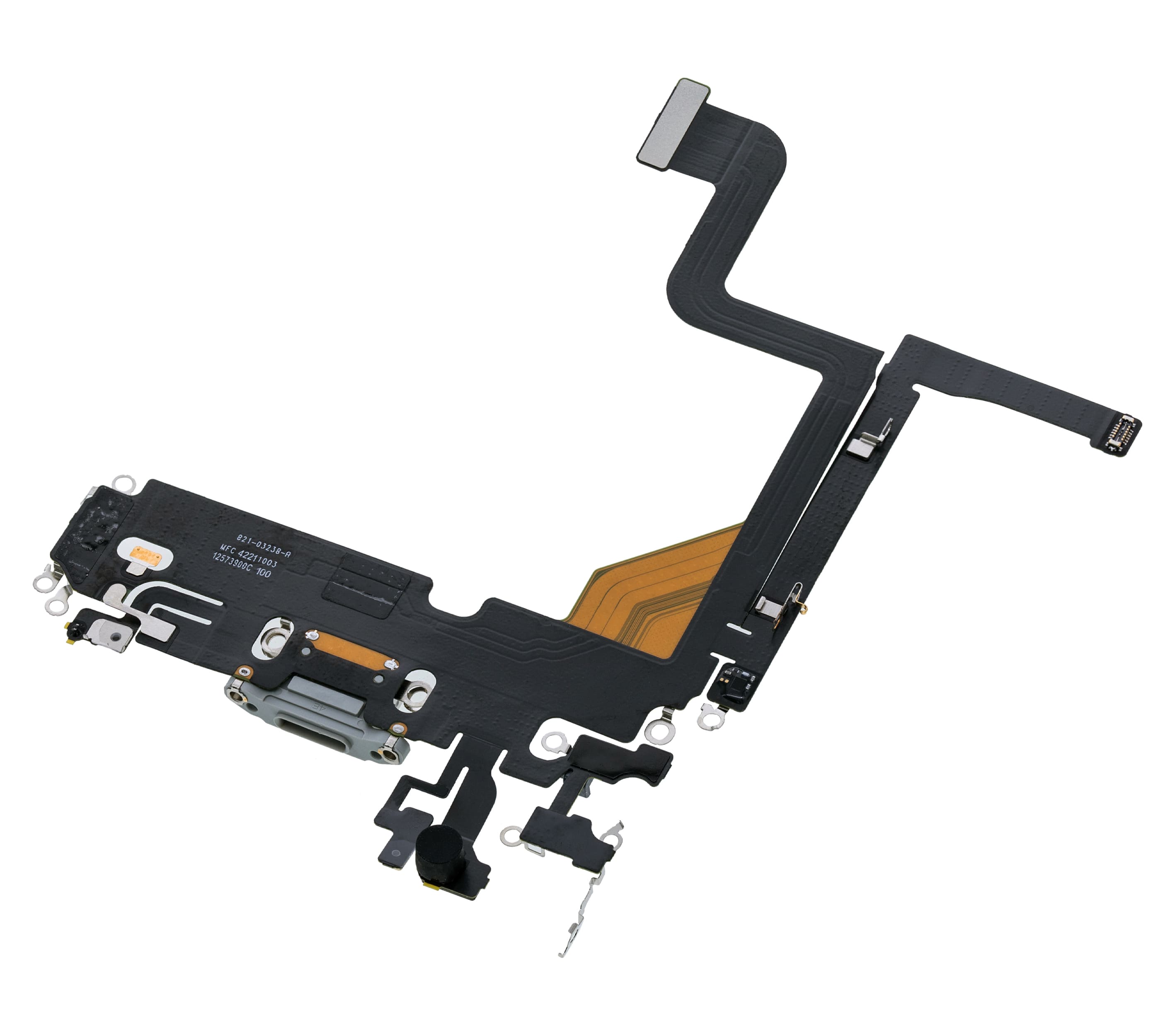 Charging Port Flex Cable Compatible For iPhone 13 Pro (Premium) (Silver)