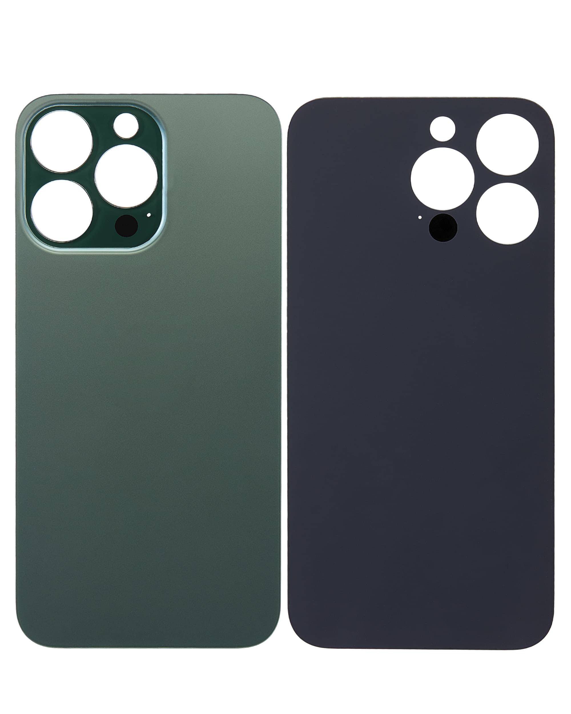 Back Glass With 3M Adhesive Compatible For iPhone 13 Pro (No Logo / Large Camera Hole) (Alpine Green)