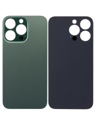 Back Glass With 3M Adhesive Compatible For iPhone 13 Pro (No Logo / Large Camera Hole) (Alpine Green)