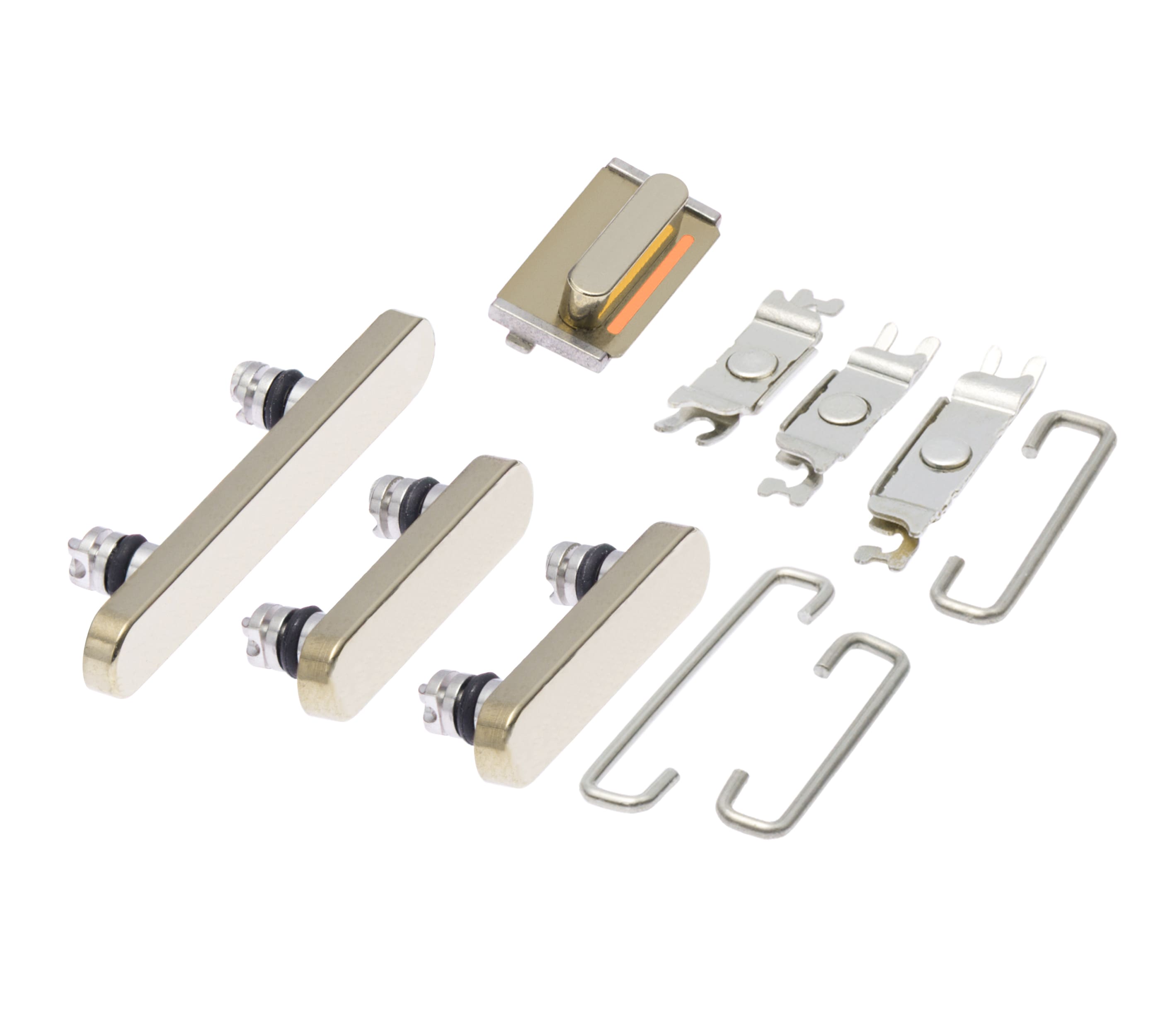 Hard Buttons (Power / Volume / Switch) Compatible For iPhone 13 Pro / 13 Pro Max (Gold)