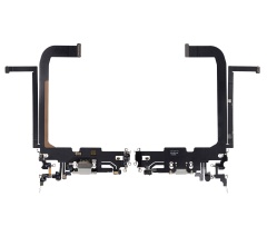 Charging Port Flex Cable Compatible For iPhone 13 Pro Max (Used OEM Pull) (Silver)