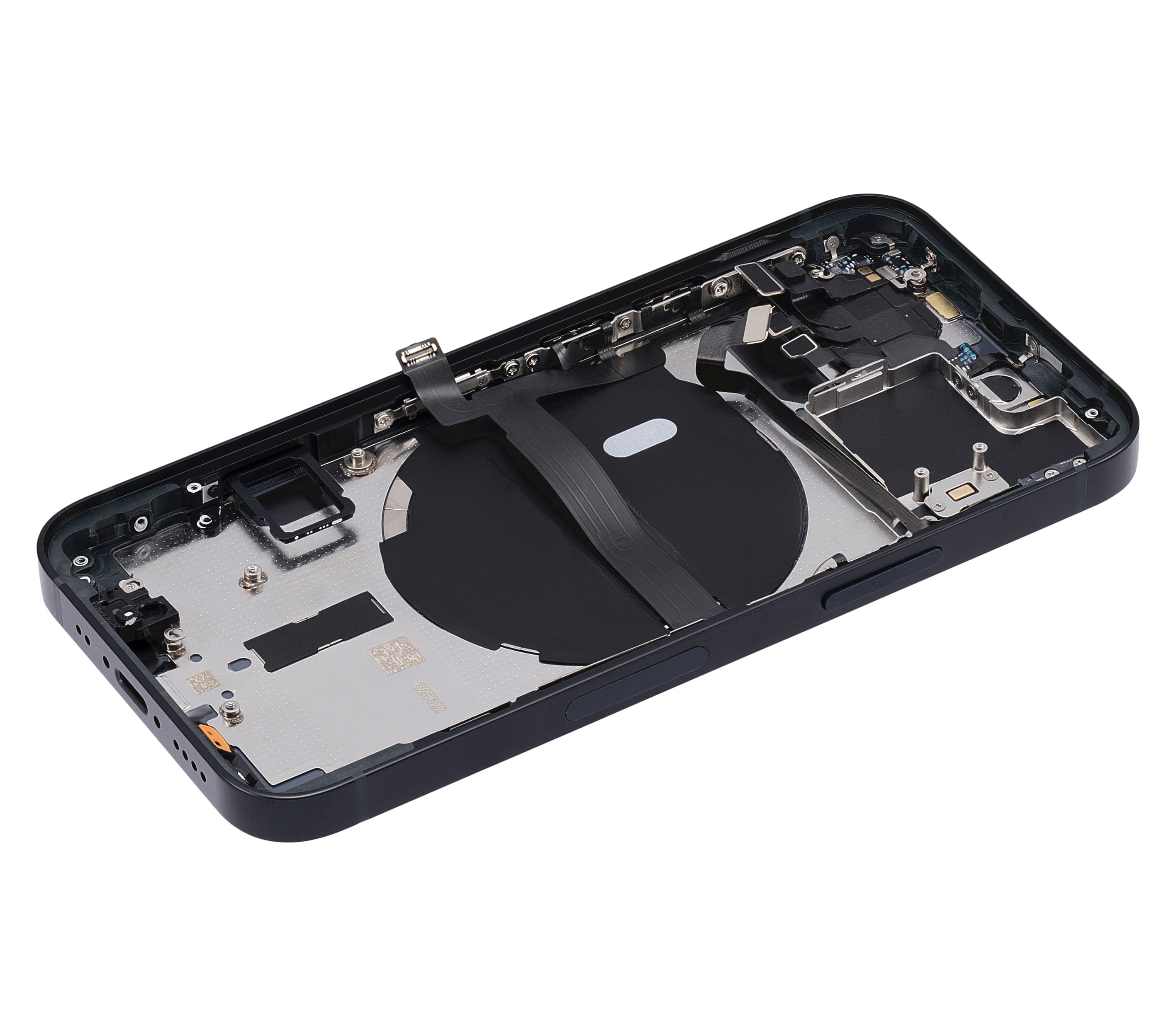 Back Housing W/ Small Components Pre-Installed Compatible For iPhone 13 Mini (US Version) (No Logo) (Aftermarket Plus) (Midnight)