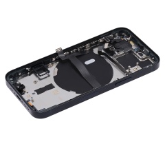 Back Housing W/ Small Components Pre-Installed Compatible For iPhone 13 Mini (US Version) (No Logo) (Aftermarket Plus) (Midnight)