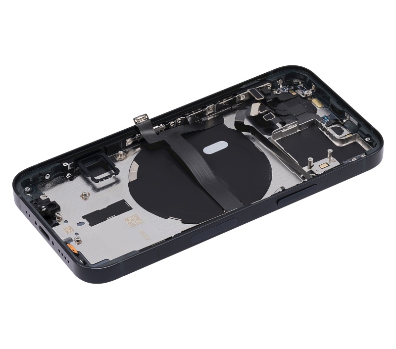 Back Housing W/ Small Components Pre-Installed Compatible For iPhone 13 Mini (US Version) (No Logo) (Aftermarket Plus) (Midnight)