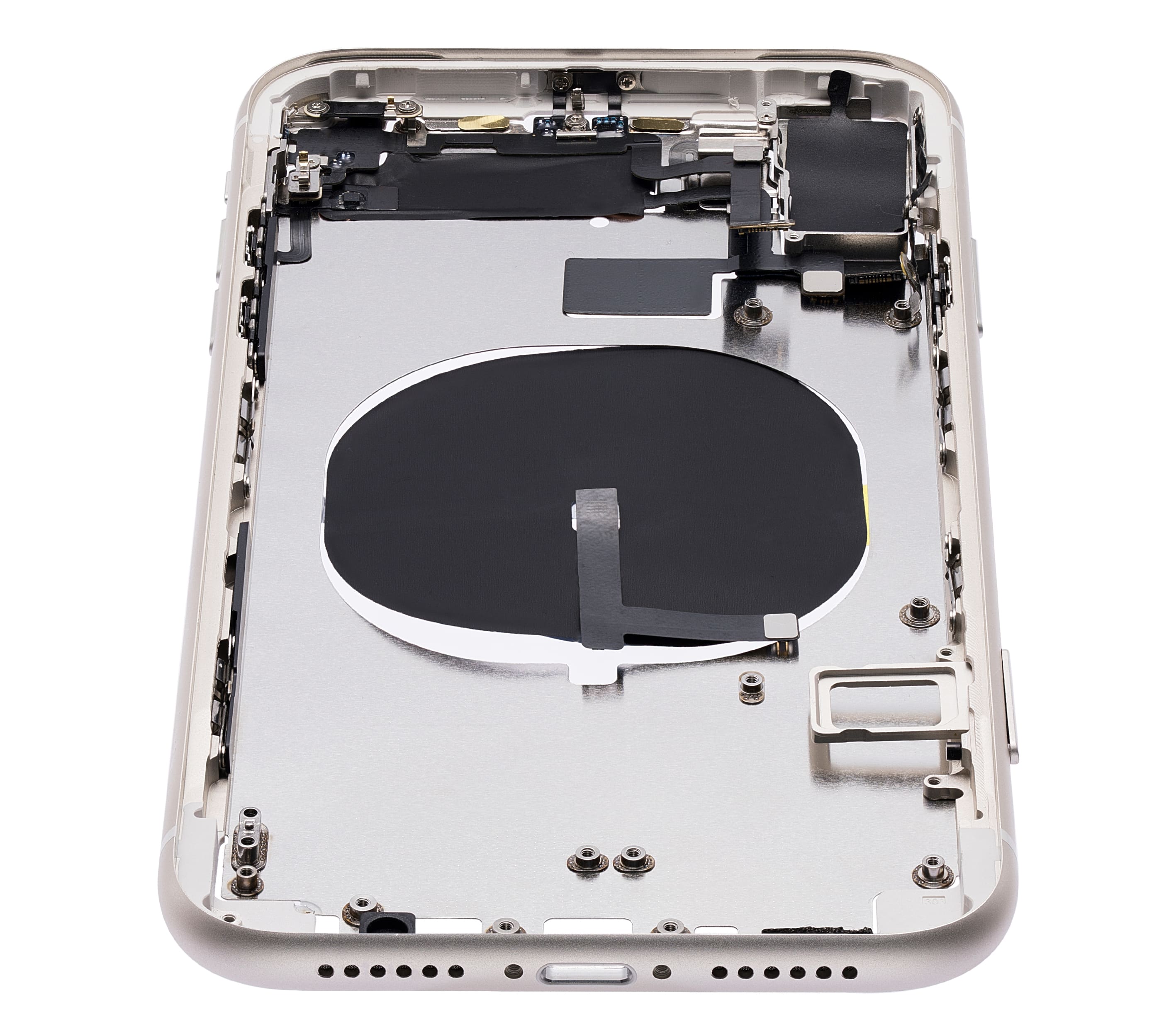 Back Housing W/ Small Components Pre-Installed (Without Back Cover) Compatible For iPhone 11 (White)