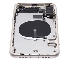Back Housing W/ Small Components Pre-Installed (Without Back Cover) Compatible For iPhone 11 (White)