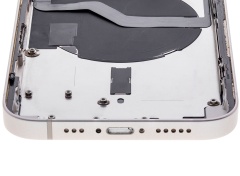 Back Housing W/ Small Components Pre-Installed Compatible For iPhone 12 (US Version) (Used OEM Pull: Grade C) (White)