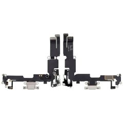 Charging Port Flex Cable Compatible For iPhone 14 Plus (Used OEM Pull) (Starlight)