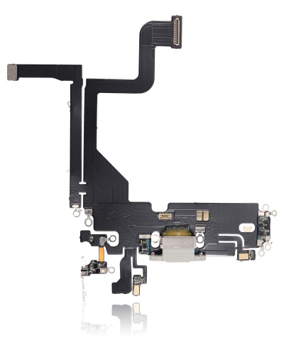 Charging Port Flex Cable Compatible For iPhone 13 Pro (Aftermarket Plus) (Silver)