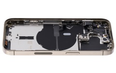 Back Housing W/ Small Pre-Installed Compatible For iPhone 14 Pro (U.S Version) (Used OEM Pull: Grade A) (Gold)