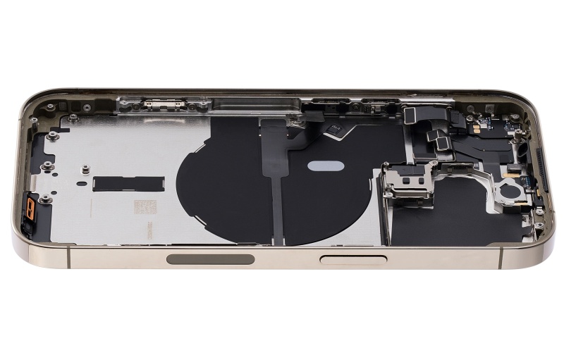 Back Housing W/ Small Pre-Installed Compatible For iPhone 14 Pro (U.S Version) (Used OEM Pull: Grade A) (Gold)
