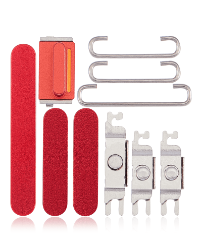 Hard Buttons (Power / Volume / Switch) Compatible For iPhone 14 / 14 Plus (Red)