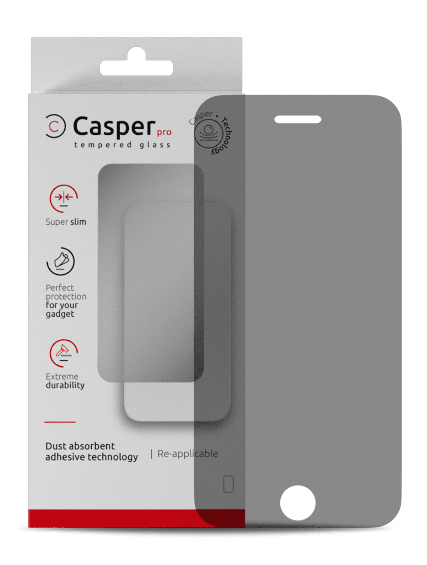 Casper Pro Tempered Glass Compatible For iPhone 6 Plus / 6S Plus (Retail Pack) (Privacy)