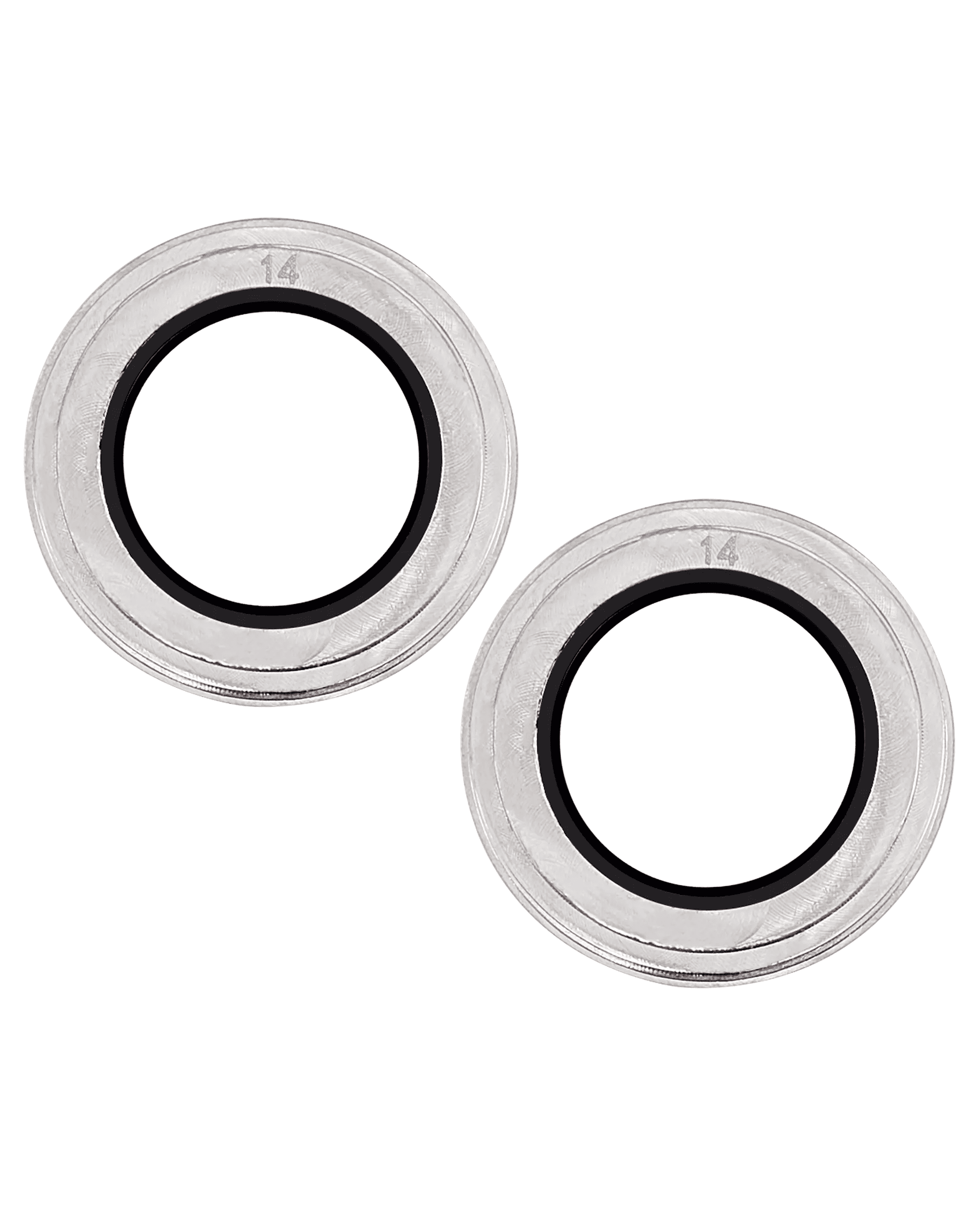 Casper Camera Lens Protector Compatible For iPhone 14 / 14 Plus (Silver) (Clear)