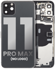 Back Housing W/ Small Components Pre-Installed Compatible For iPhone 11 Pro Max (No Logo) (Aftermarket Plus) (Space Gray)