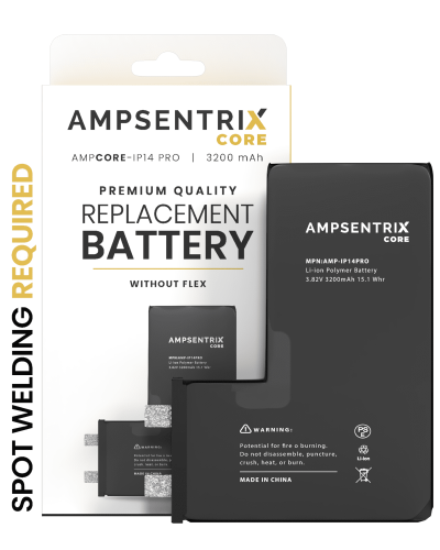 Replacement Battery Core Compatible For iPhone 14 Pro (Spot Welding Required) (AmpSentrix Core)