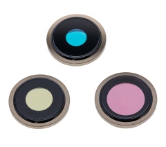 Back Camera Lens With Bracket & Bezel Compatible For iPhone 13 Pro / 13 Pro Max (Gold) (Real Sapphire / Premium)