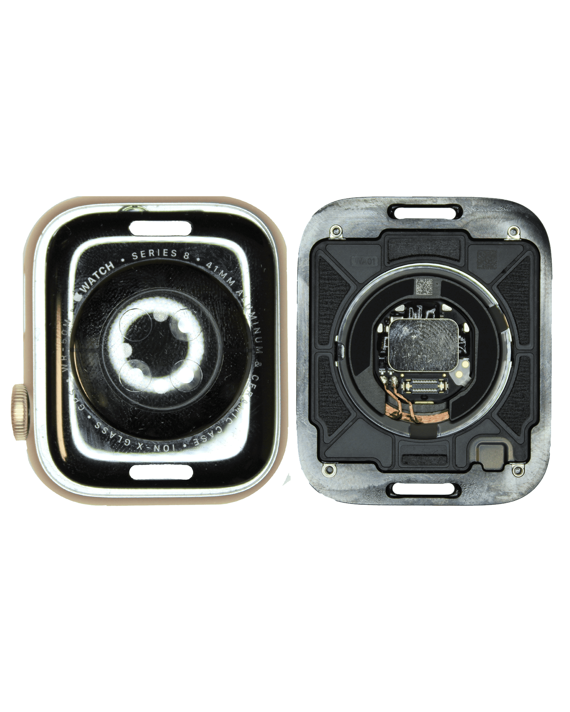 Housing Assembly Compatible For Watch Series 8 (41MM) (GPS Version) (Used OEM Pull: Grade A) (Aluminum/Starlight)