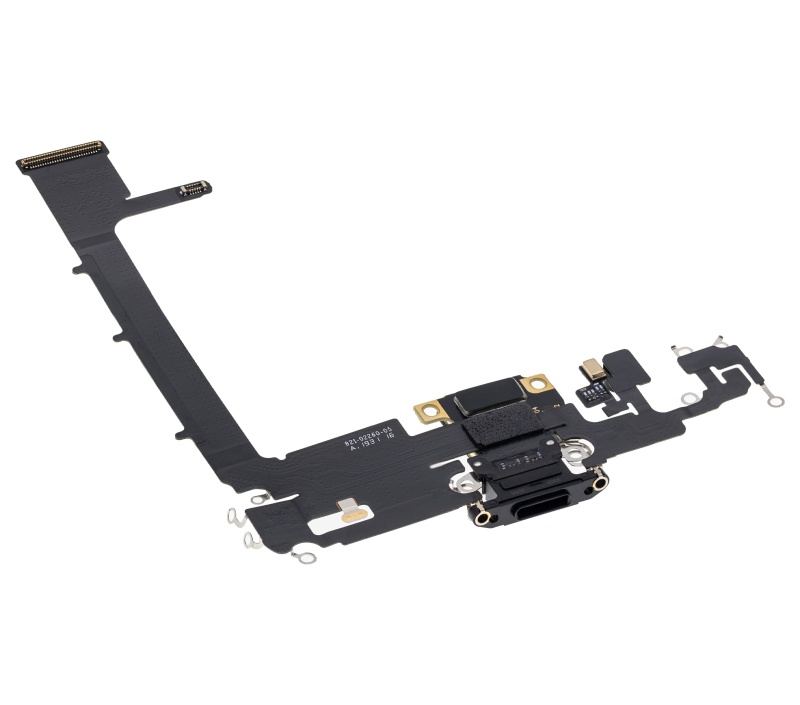 Charging Port Flex Cable With Board Compatible For iPhone 11 Pro Max (PART # 821-02260-05) (Premium) (Space Gray)