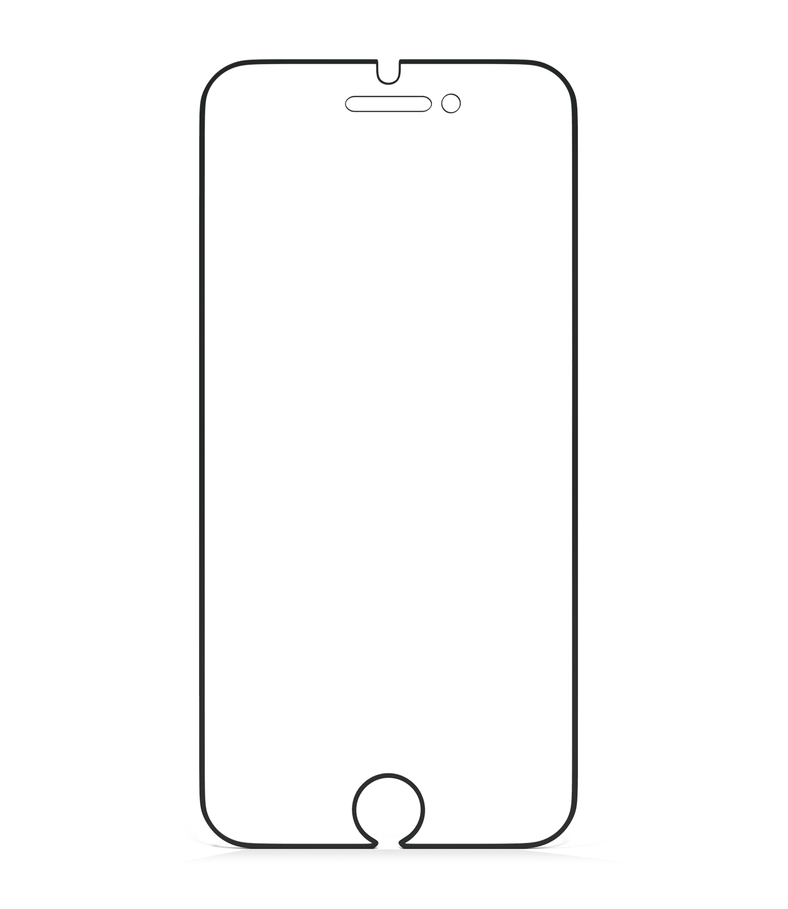 Casper Silicone Tempered Glass Compatible For iPhone 6 / 6S / 7 / 8 (Retail Pack) (Clear)