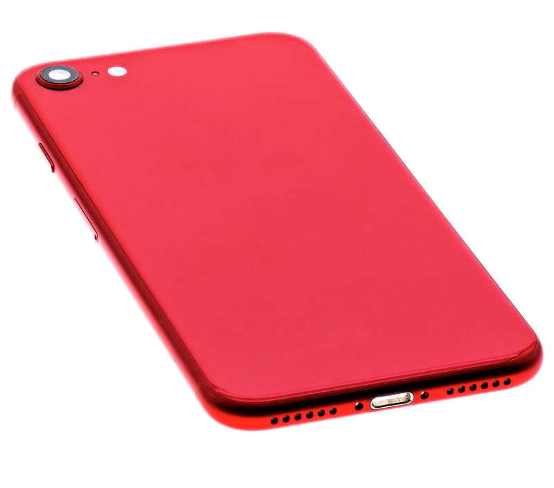 Back Housing W/ Small Components Pre-Installed Compatible For iPhone SE (2020) (Used OEM Pull: Grade C) (Red)