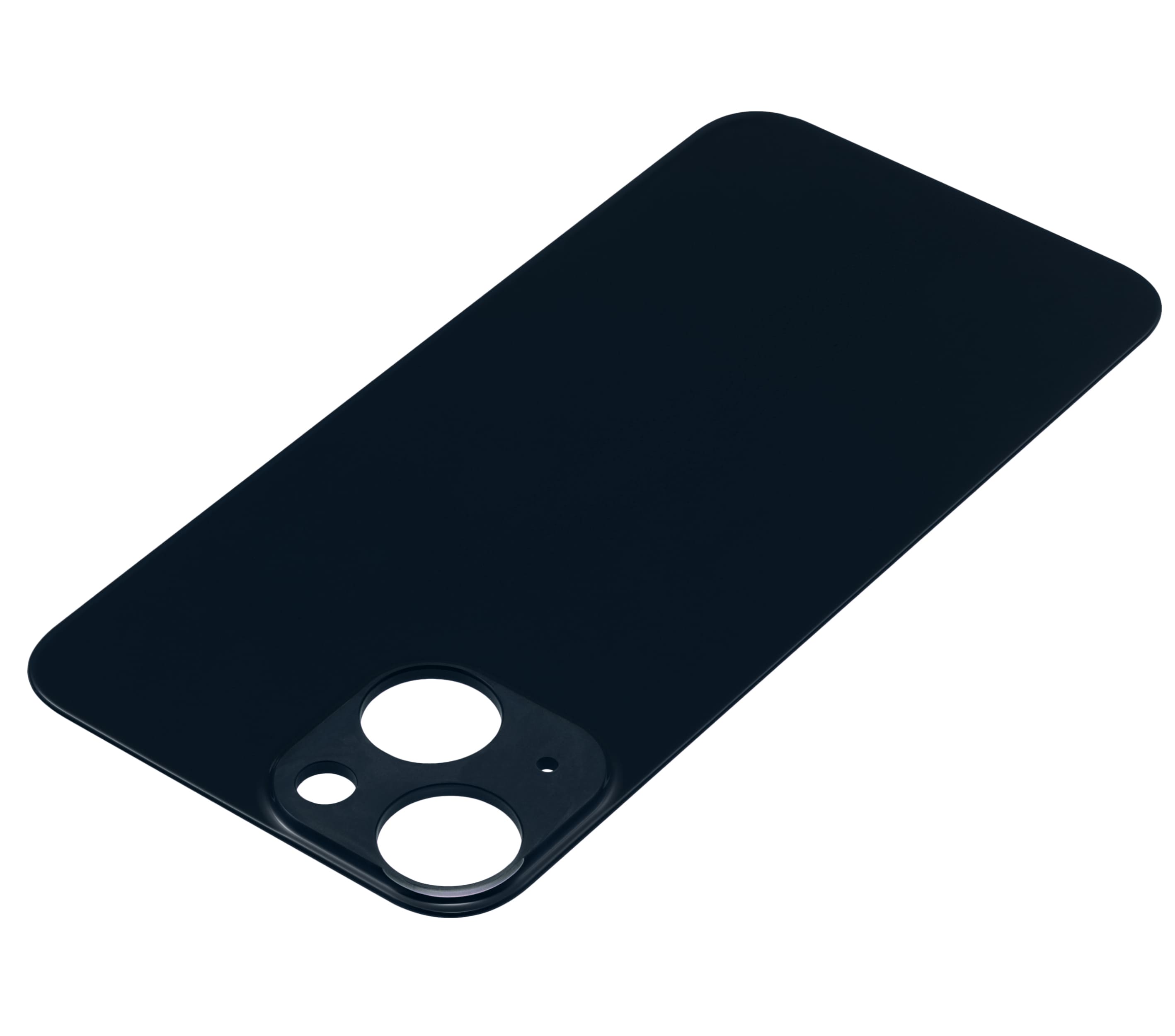 Back Glass With 3M Adhesive Compatible For iPhone 13 Mini (No Logo / Large Camera Hole) (Midnight)