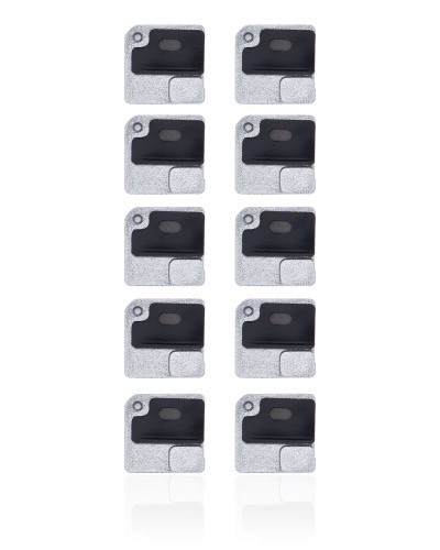 Flash Light / Power Flex Bracket With Microphone Mesh Compatible For iPhone 12 (White) (10 Pack)