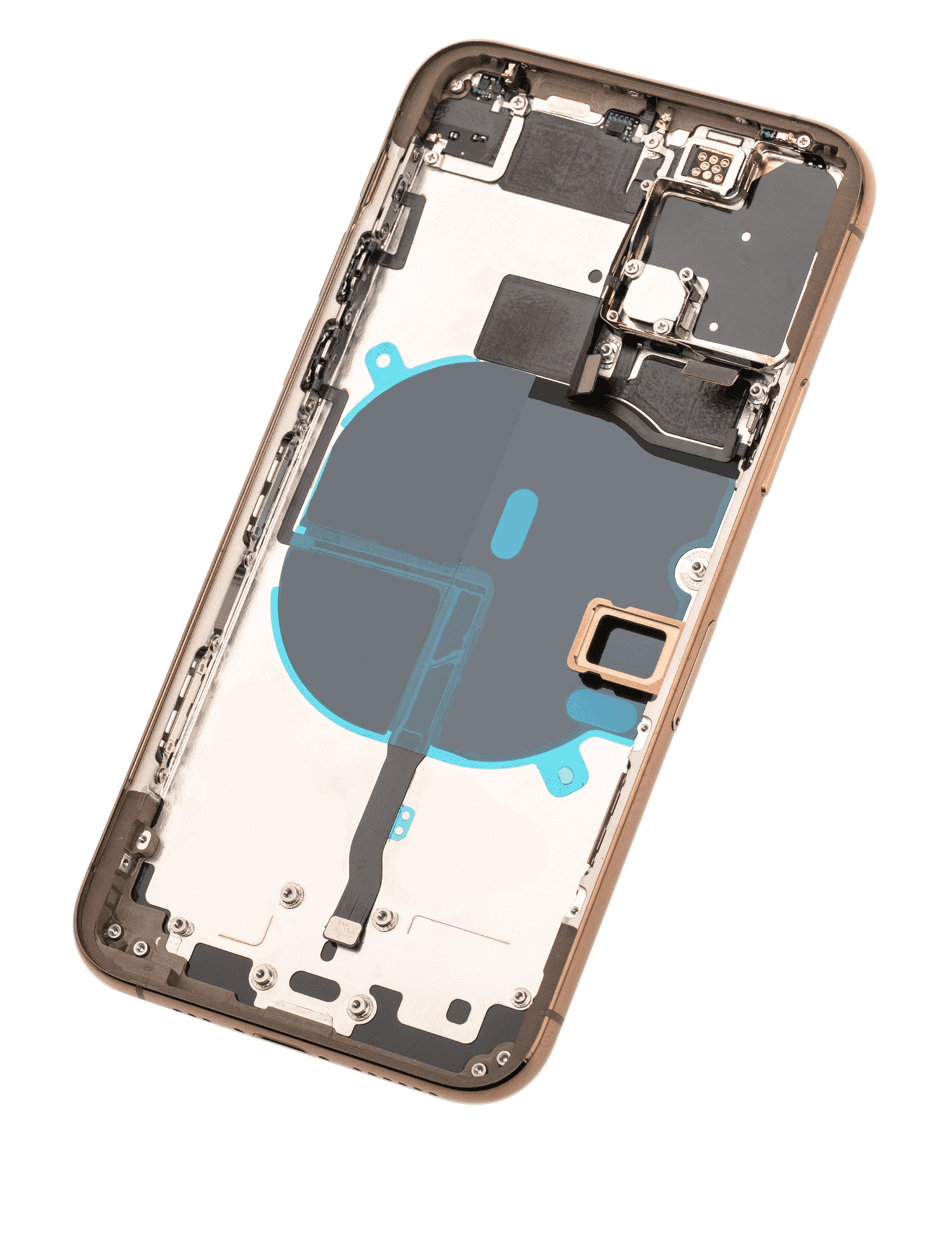 Back Housing W/ Small Components Pre-Installed Compatible For iPhone 11 Pro (Used OEM Pull: Grade A) (Matte Gold)
