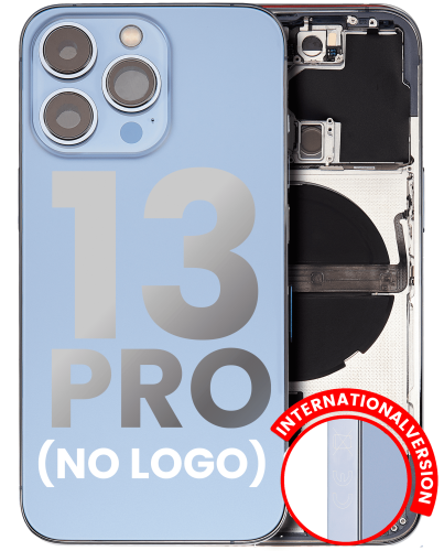 Back Housing W/ Small Components Pre-Installed Compatible For iPhone 13 Pro (No Logo) (Aftermarket Plus) (International Version) (Sierra Blue)