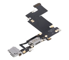 Charging Port Flex Cable Compatible For iPhone 6S Plus (Aftermarket) (Silver)