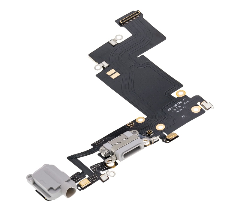 Charging Port Flex Cable Compatible For iPhone 6S Plus (Aftermarket) (Silver)