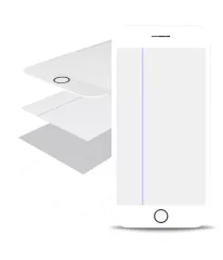 Glass with Frame / OCA / Polarizer Pre-Installed Compatible For iPhone 8 Plus (White)