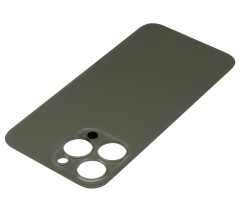 Back Glass With 3M Adhesive Compatible For iPhone 13 Pro (No Logo / Large Camera Hole) (Graphite)