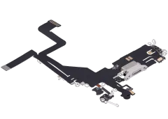 Charging Port Flex Cable Compatible For iPhone 14 Pro (Aftermarket Plus) (Silver)