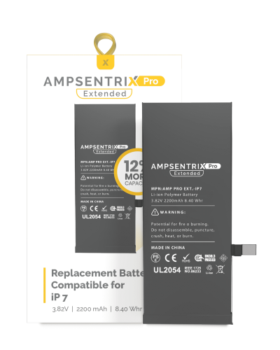 Extended Capacity Replacement Battery Compatible For iPhone 7 (AmpSentrix Pro Extended)