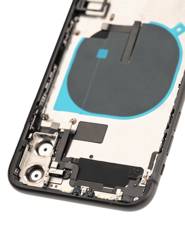 Back Housing W/ Small Components Pre-Installed Compatible For iPhone 11 (Used OEM Pull: Grade C) (Black)