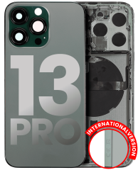 Back Housing W/ Small Components Pre-Installed Compatible For iPhone 13 Pro (International Version) (Used OEM Pull: Grade C) (Alpine Green)