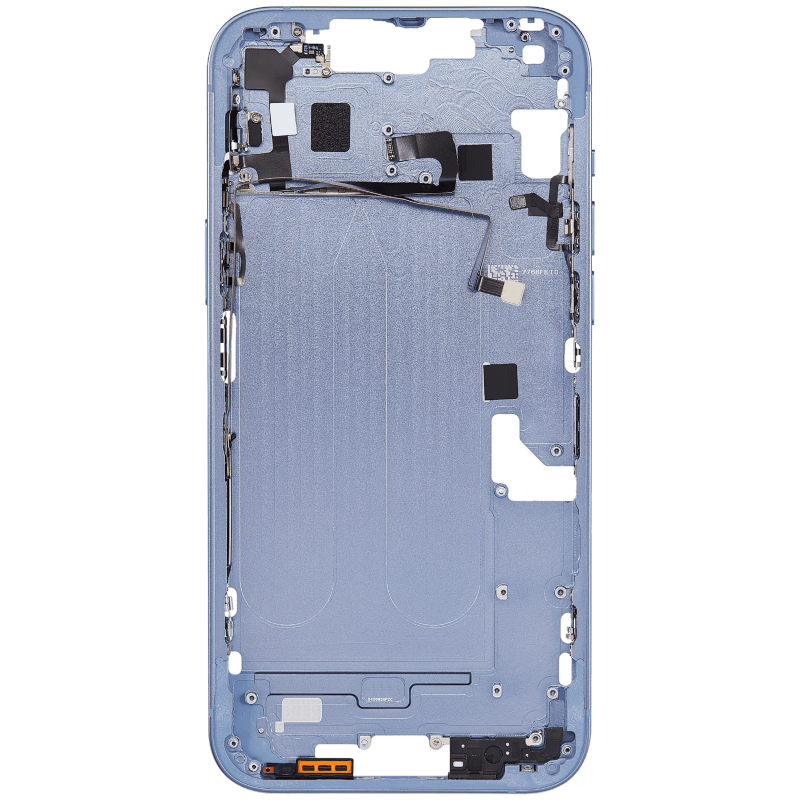 Mid-Frame Housing With Power And Volume Button Compatible For iPhone 14 Plus (US Version) (Aftermarket Plus) (Blue)