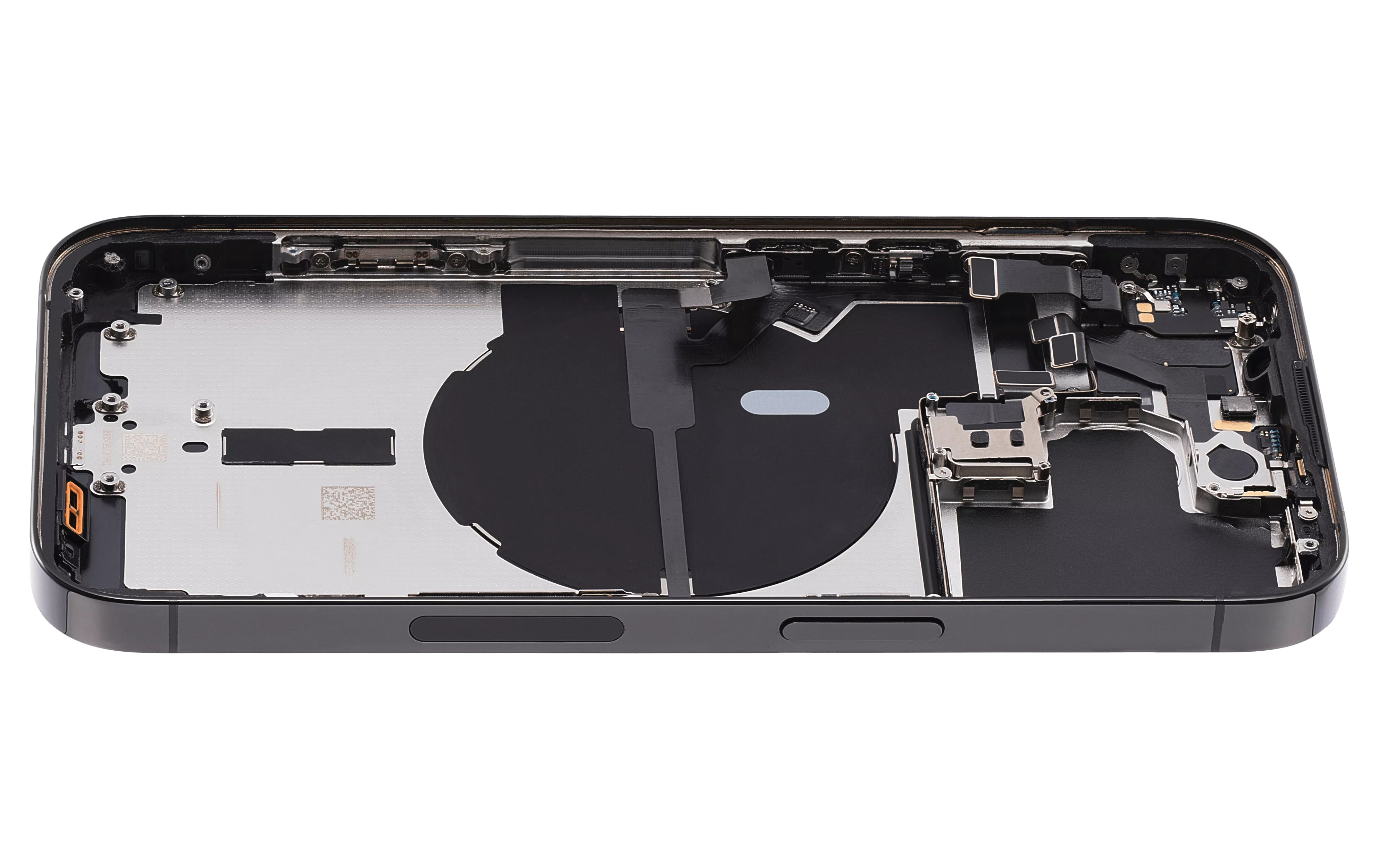 Back Housing W/ Small Pre-Installed Compatible For iPhone 14 Pro (U.S Version) (Used OEM Pull: Grade B) (Space Black)