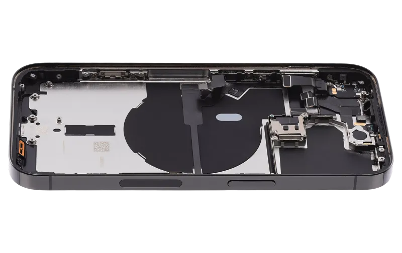 Back Housing W/ Small Pre-Installed Compatible For iPhone 14 Pro (U.S Version) (Used OEM Pull: Grade B) (Space Black)
