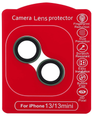 Casper Camera Lens Protector Compatible For iPhone 13 / 13 Mini (Alpine Green) (Clear)