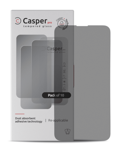 Casper Pro Tempered Glass Compatible For iPhone 15 Plus (10 Pack) (Privacy)