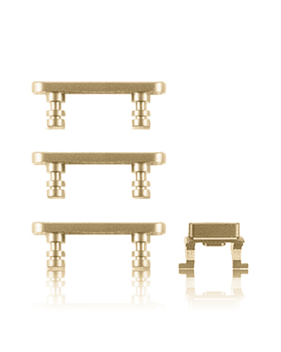 Hard Buttons (Power / Volume / Switch) Compatible For iPhone 8 (Gold)