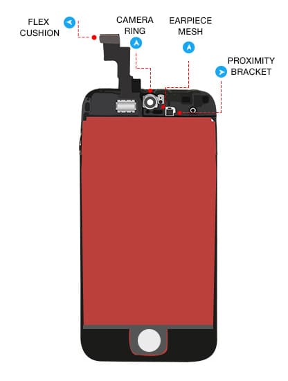 LCD Assembly Compatible For iPhone 5S / SE (2016) (Premium) (Black)