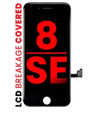 LCD Assembly With Steel Plate Compatible For iPhone 8 / SE (2020 / 2022) (Aftermarket Pro: XO7 Incell) (Black)