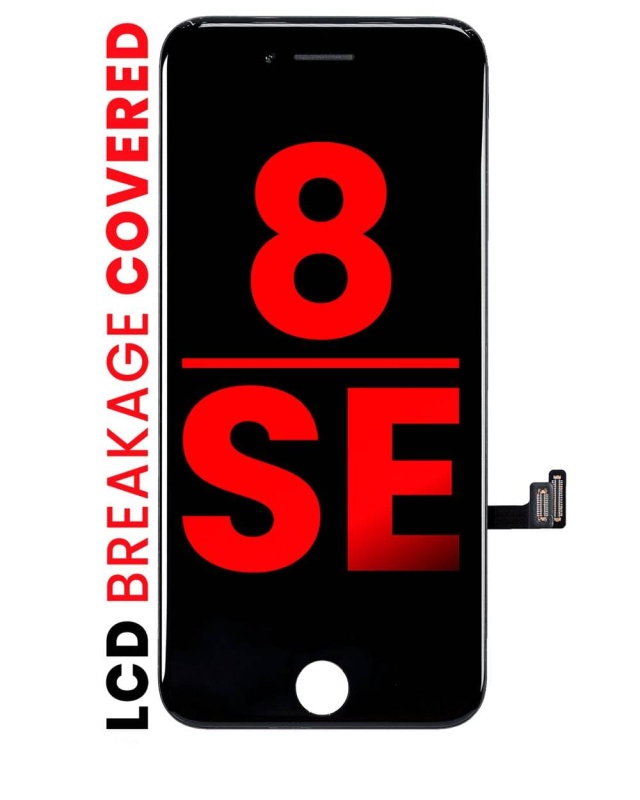 LCD Assembly With Steel Plate Compatible For iPhone 8 / SE (2020 / 2022) (Aftermarket Pro: XO7 Incell) (Black)